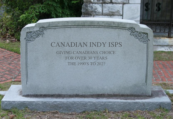 Canadian Independent ISPs - another one bites the dust